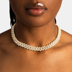 12mm Prong Cuban Chain Gold