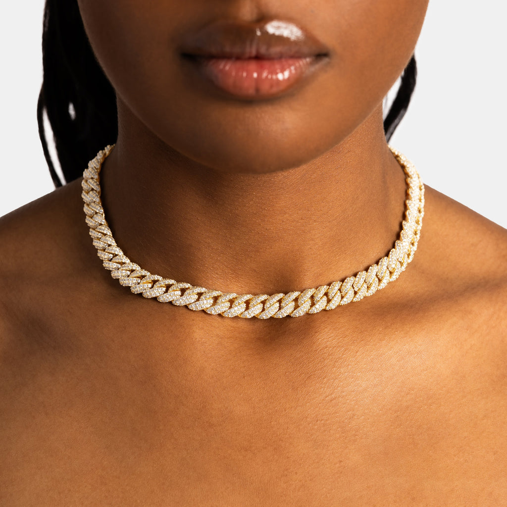 8.5mm Iced Cuban Chain Gold