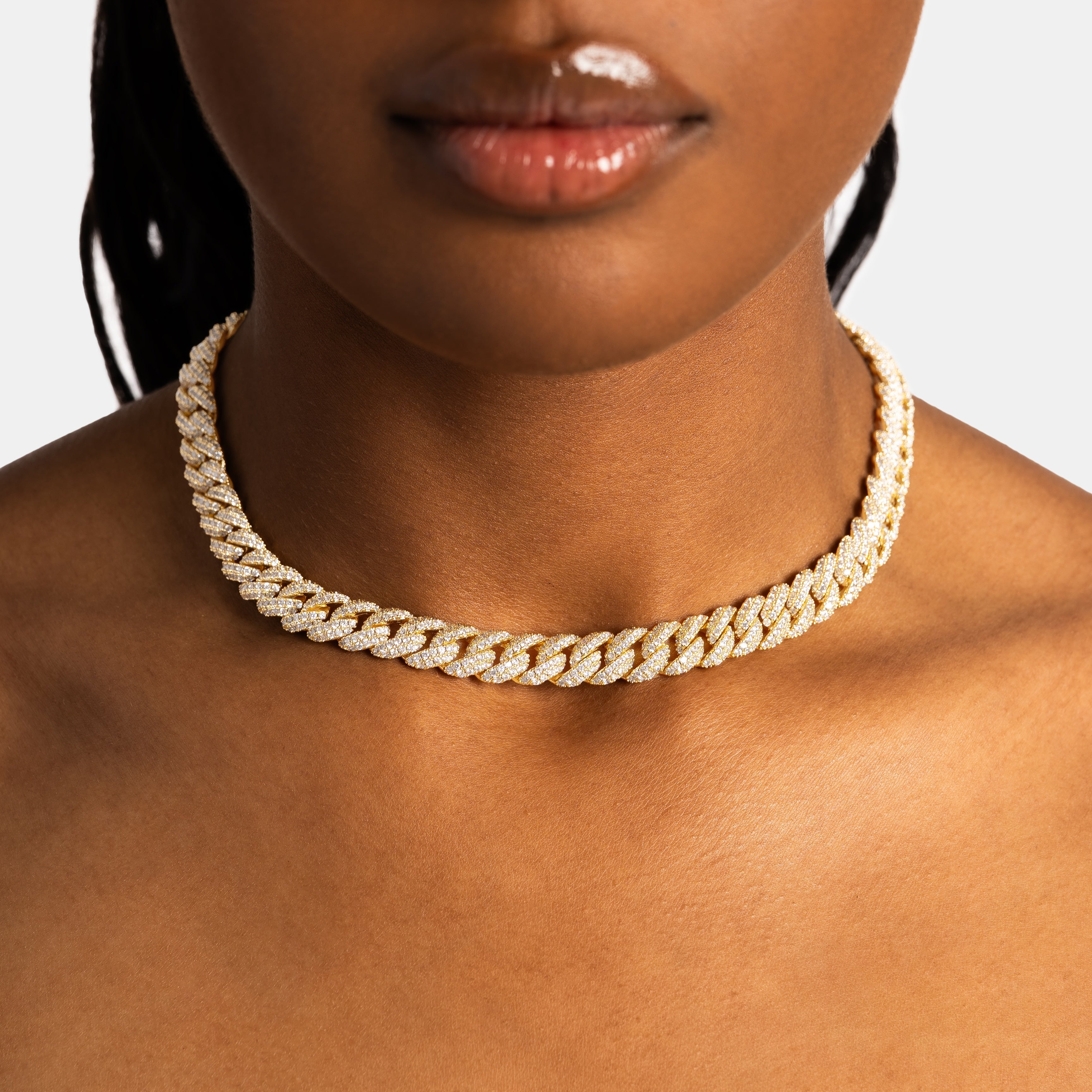 8.5mm Iced Cuban Chain Gold