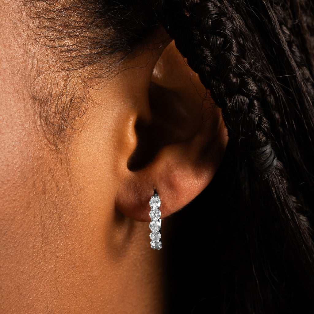 Iced Hoop Earrings