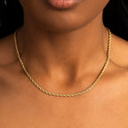 3mm Rope Chain Gold