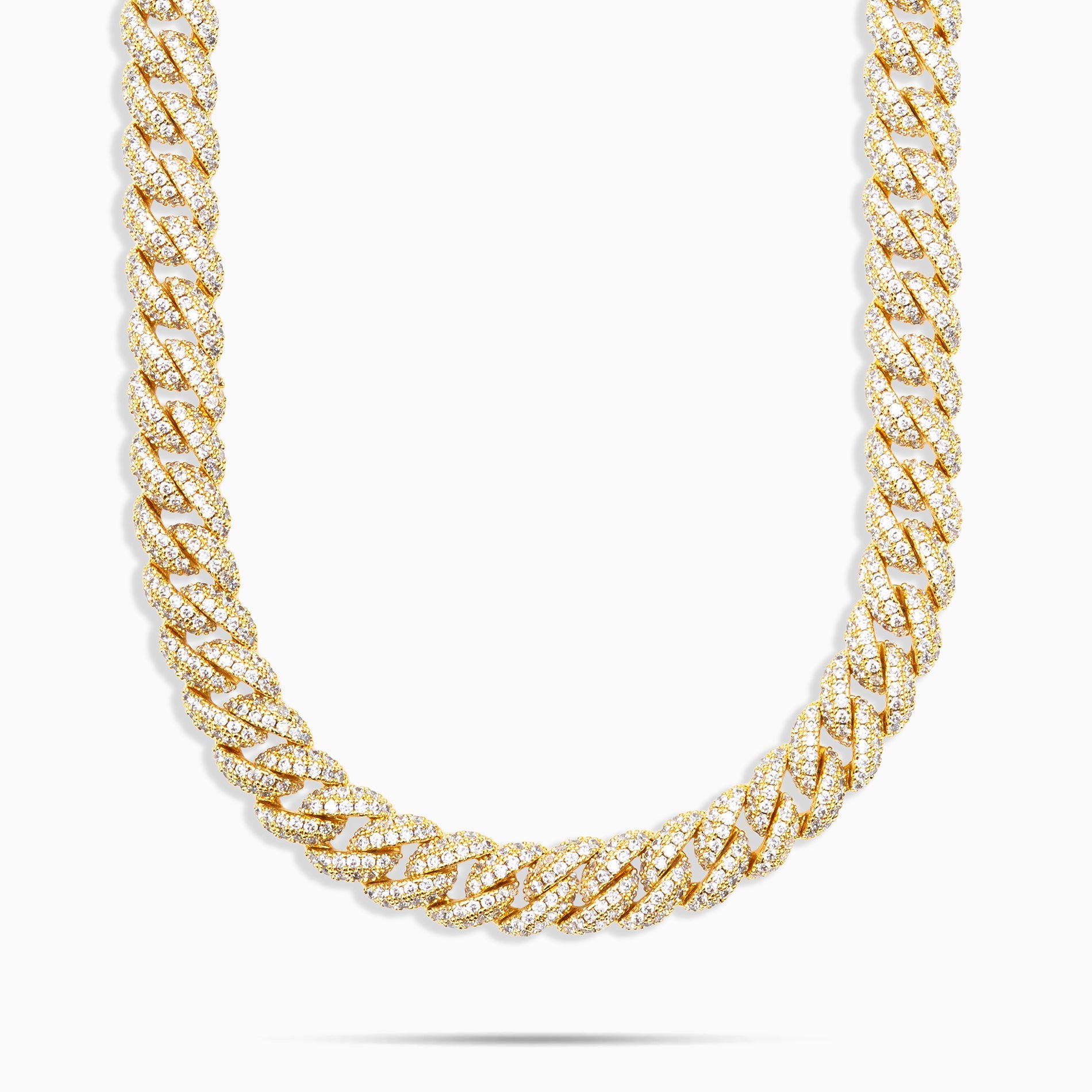 8.5mm Iced Cuban Chain Gold
