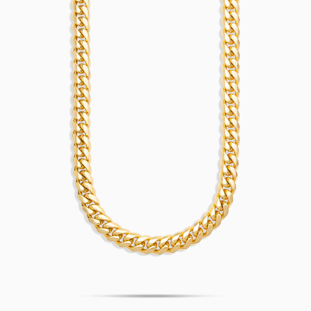 8mm Cuban Link Chain Gold