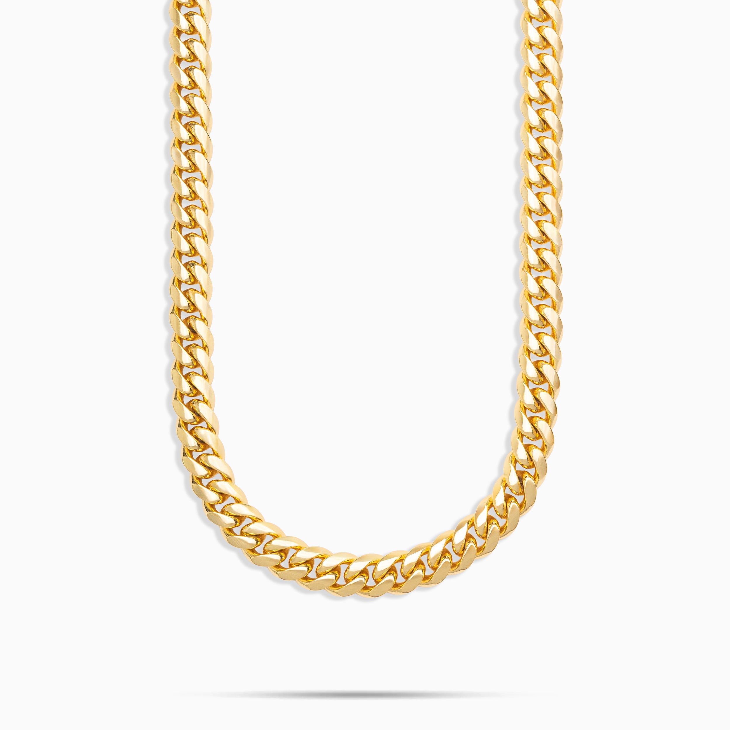 8mm Cuban Link Chain Gold