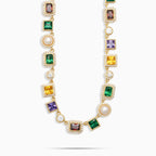 Multi Gemstone Chain Gold