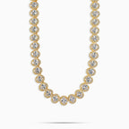 Oval Cluster Tennis Chain Gold