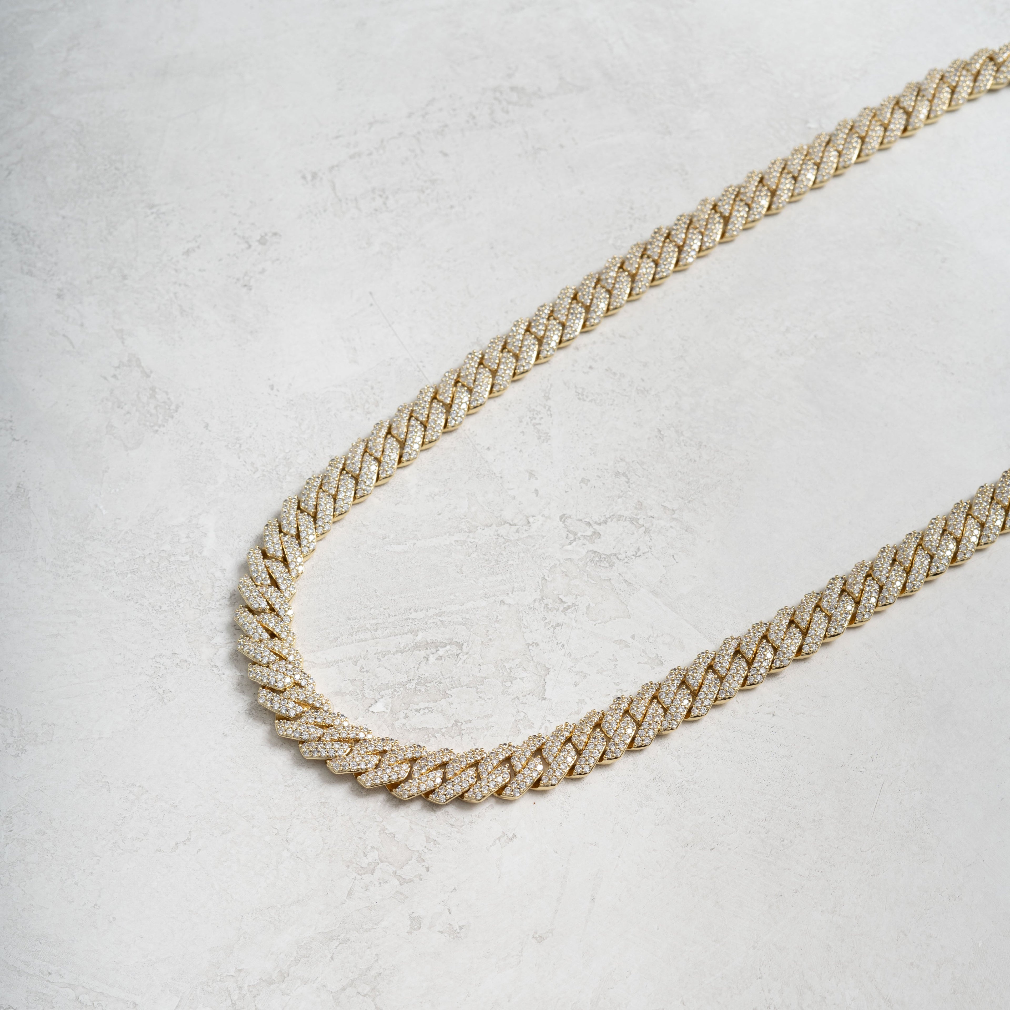 12mm Prong Cuban Chain Gold