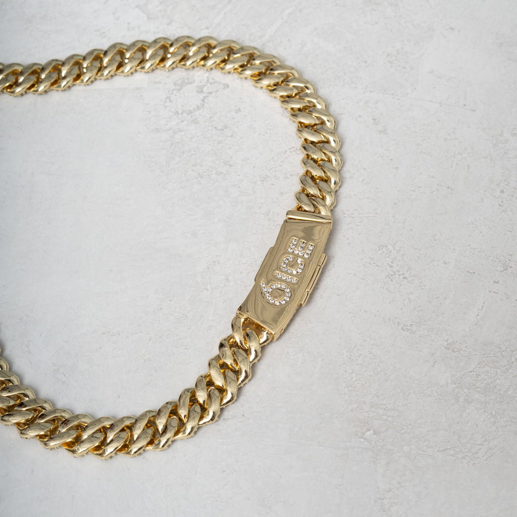 12mm Prong Cuban Chain Gold