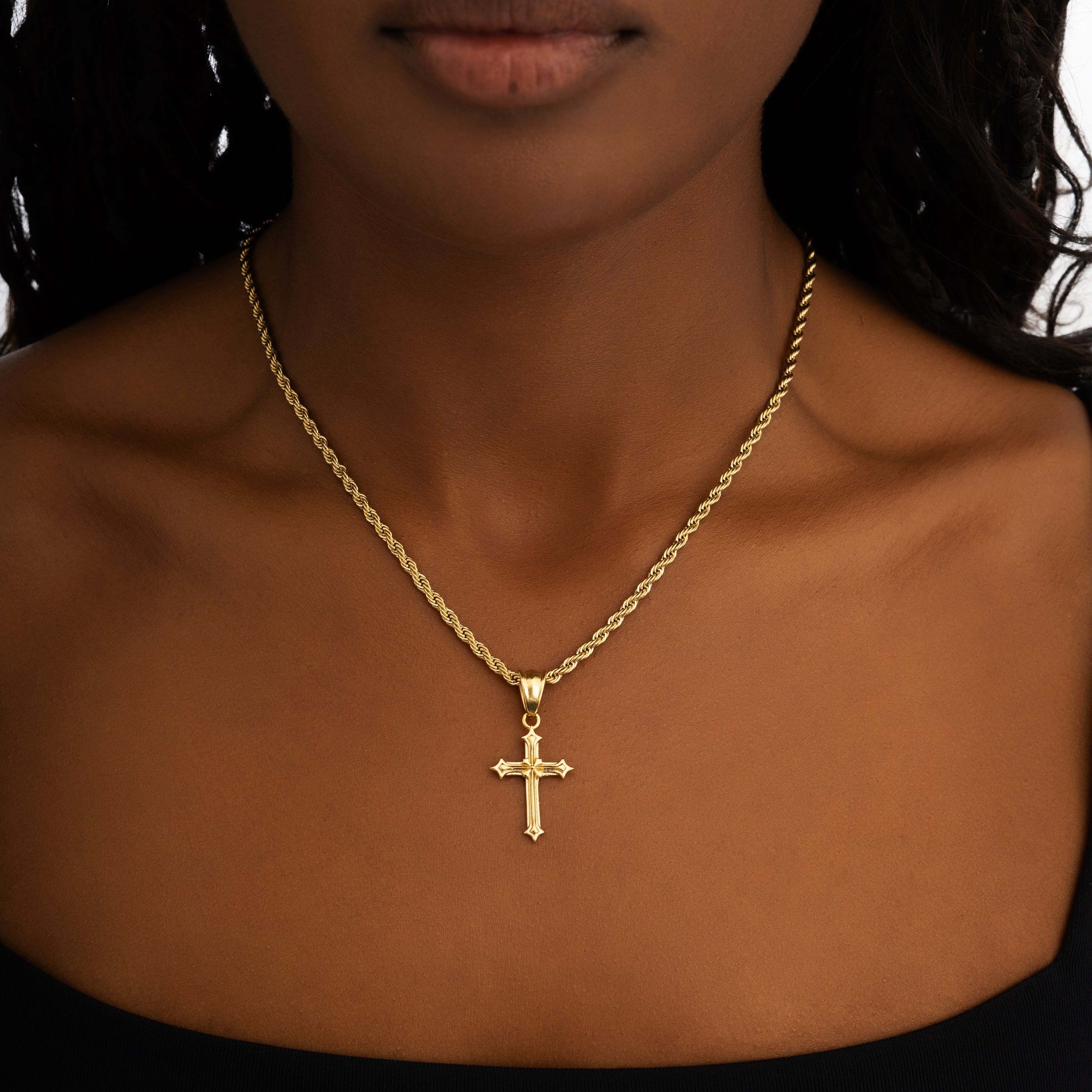 Vintage Cross Pendant Gold