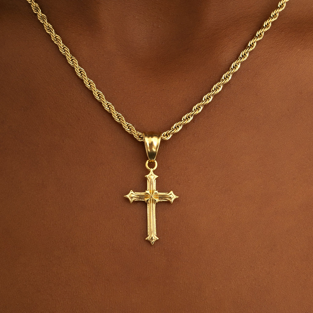 Vintage Cross Pendant Gold