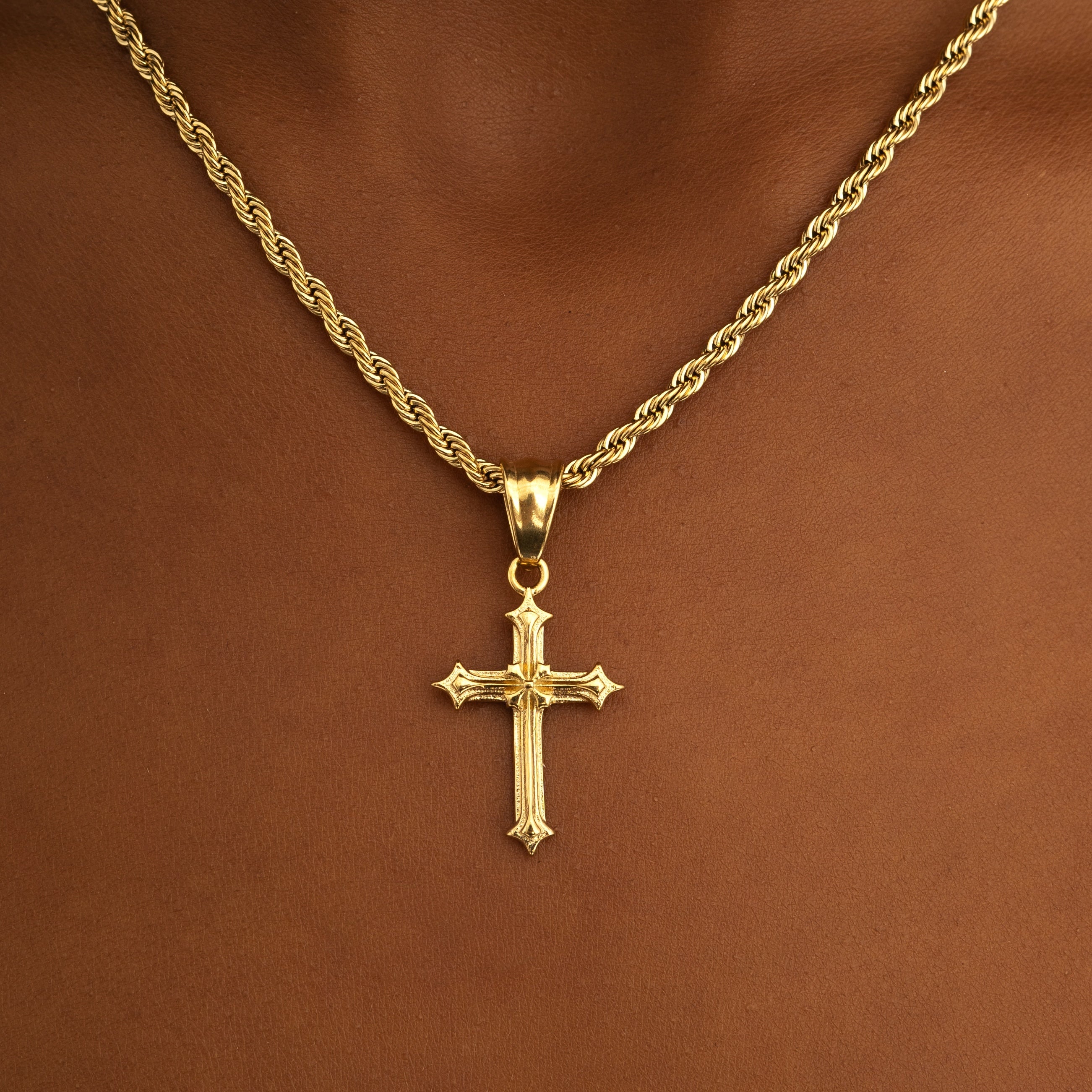 Vintage Cross Pendant Gold