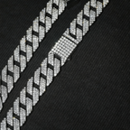 Iced Cuban Link Chain with Spinning Angel Medallion – 15mm Heavy Shine Pendant Necklace