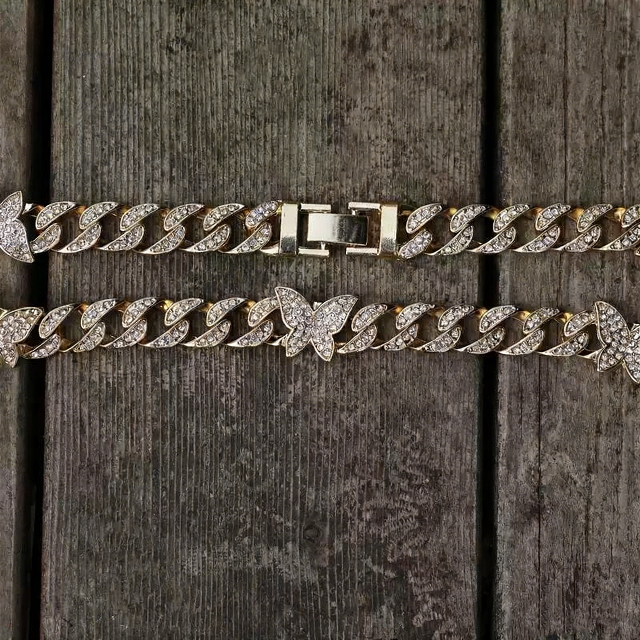 Iced Butterfly Cuban Link – Statement Chain Necklace or Bracelet