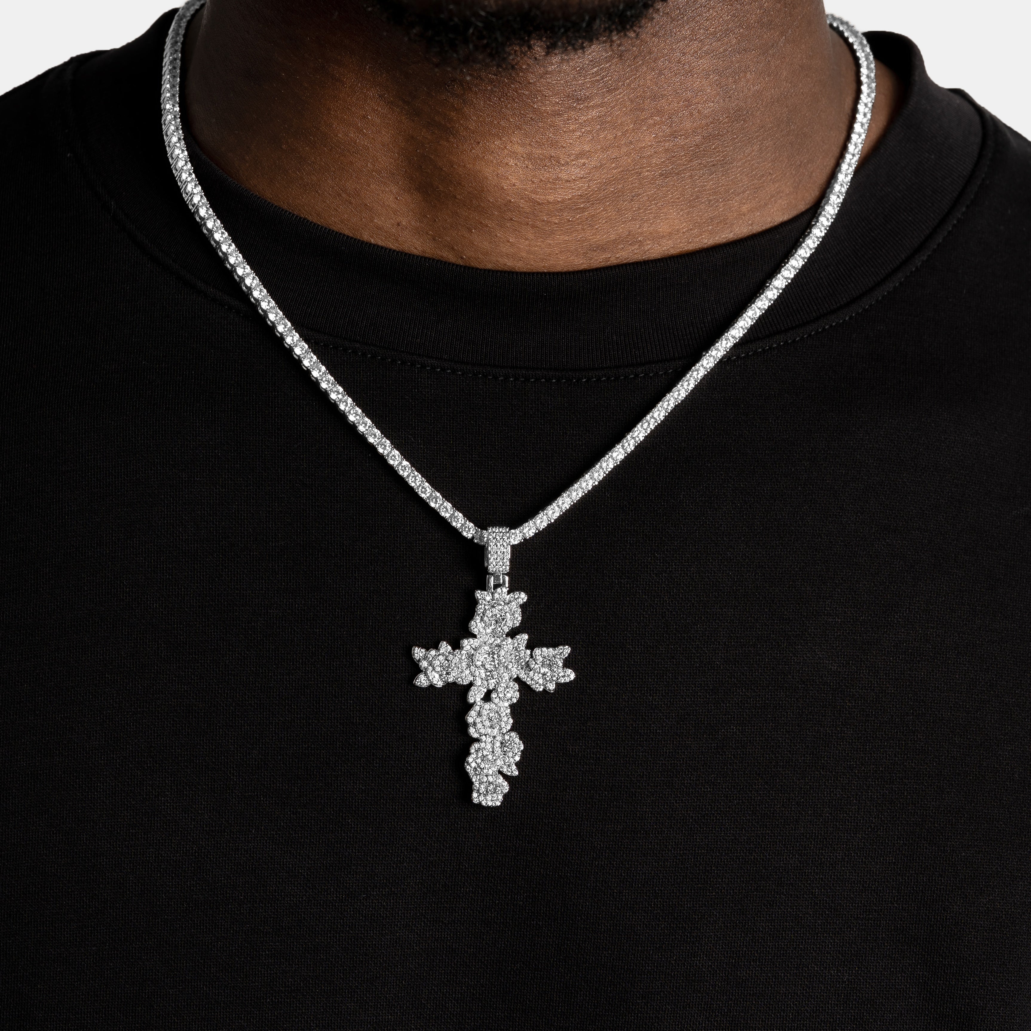 Rose Cross Pendant