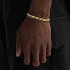 6mm Cuban Link Bracelet Gold