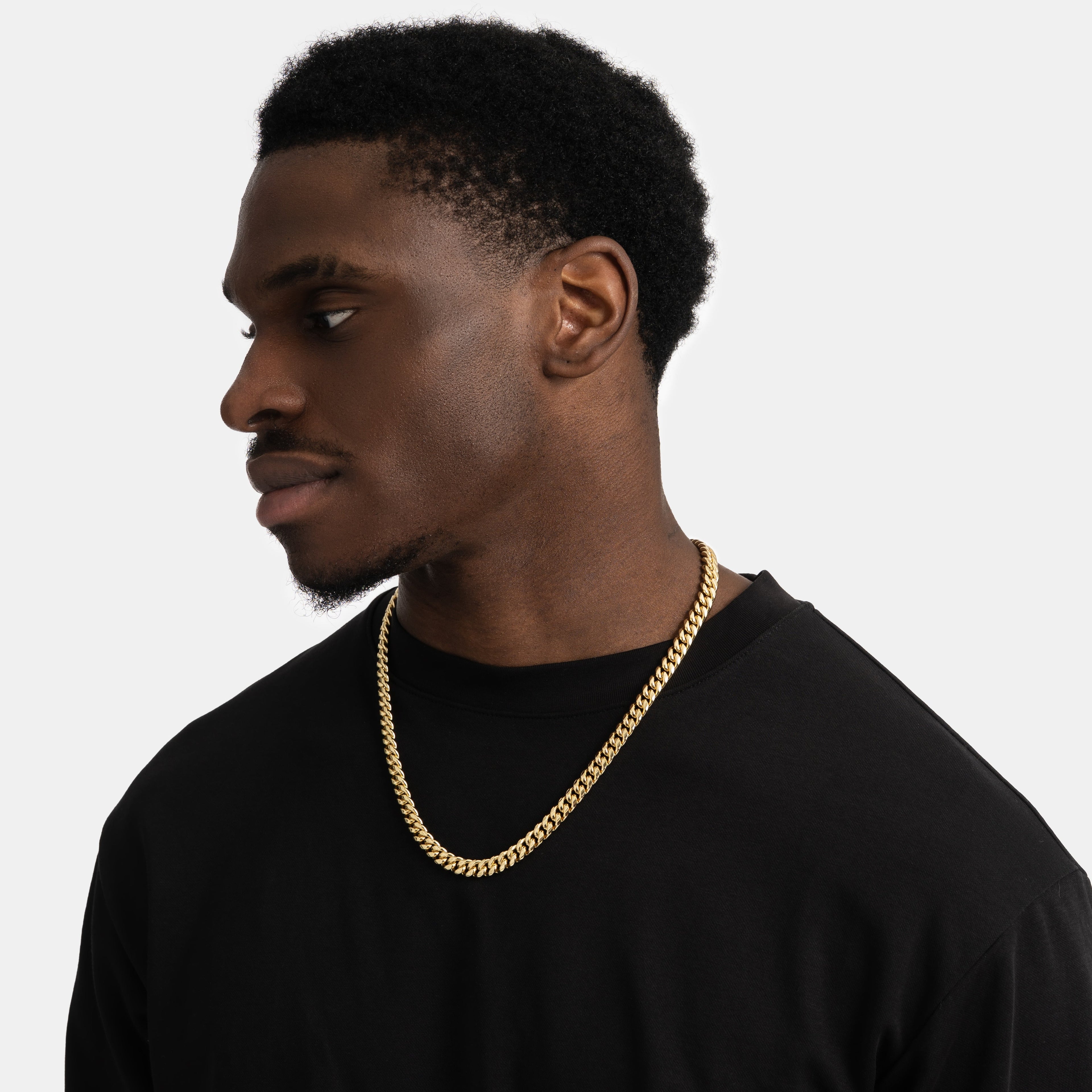 8mm Cuban Link Chain Gold