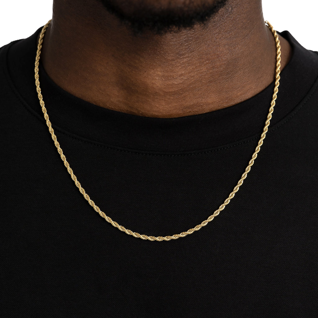 3mm Rope Chain Gold