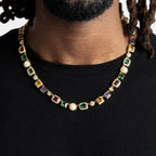 Multi Gemstone Chain Gold