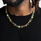 Multi Gemstone Chain Gold