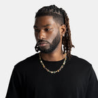 Multi Gemstone Chain Gold