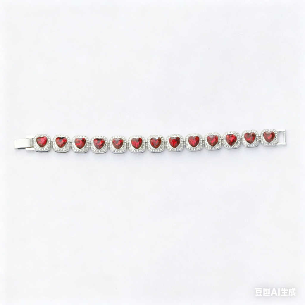 Red Iced Heart Pendant Necklace — New Ultra-Shiny Cuban Chain, Hip-Hop Style, Unisex Couple Jewelry, Trendy Statement Choker