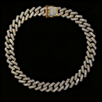 20mm Premium Iced Triple-Row Diamond Cuban Chain — Unisex Hip-Hop Choker Necklace