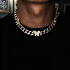 Iced Butterfly Cuban Link – Statement Chain Necklace or Bracelet