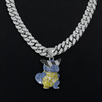 Hip-Hop Pendant Cuban Chain / Iced-Out Pendant Necklace for Men / American-Style Diamond Hiphop Rapper Full-Diamond Accessory