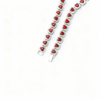 Red Iced Heart Pendant Necklace — New Ultra-Shiny Cuban Chain, Hip-Hop Style, Unisex Couple Jewelry, Trendy Statement Choker