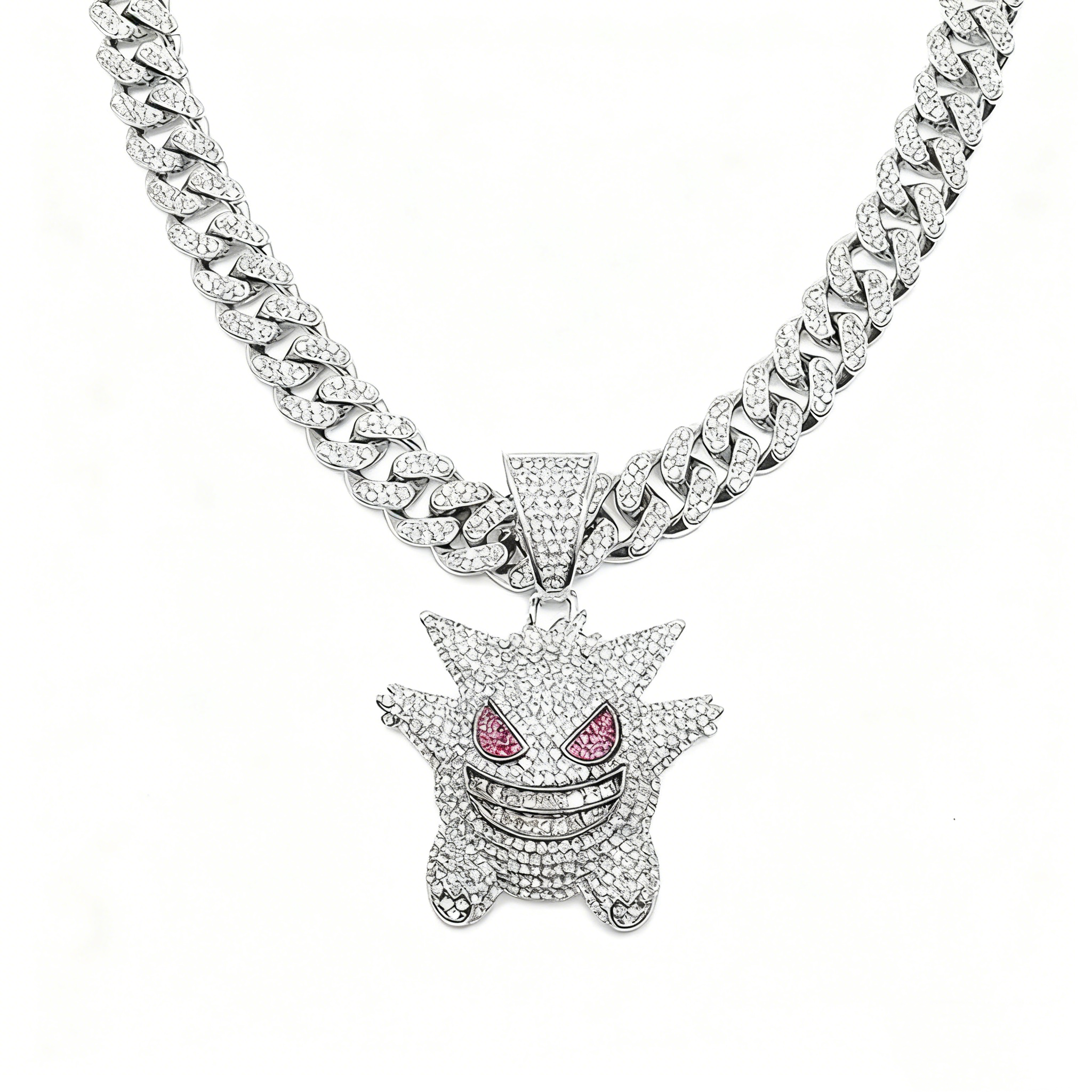 Hip-Hop Pendant Cuban Chain / Iced-Out Pendant Necklace for Men / American-Style Diamond Hiphop Rapper Full-Diamond Accessory
