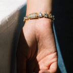 10mm Heart Tennis Bracelet Gold