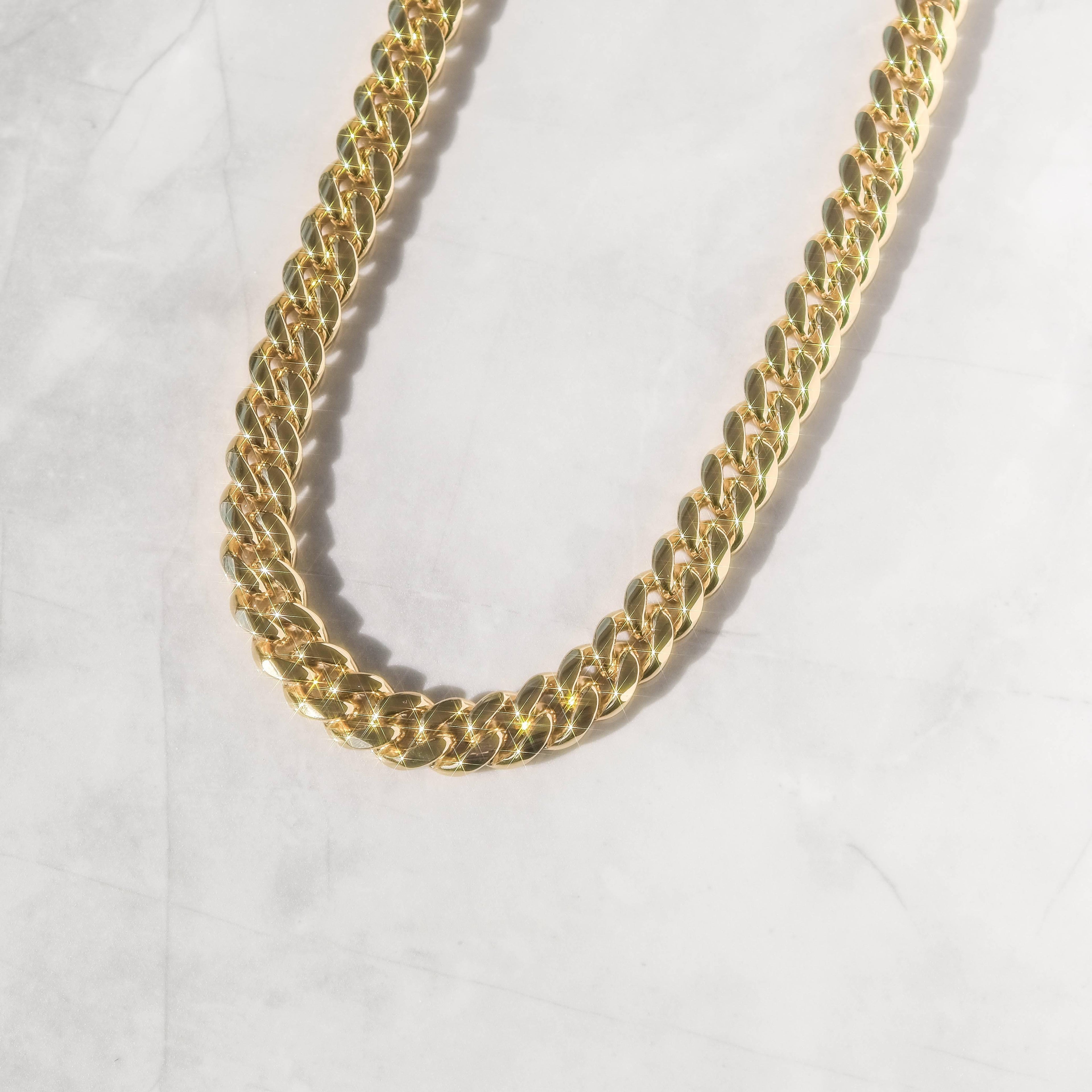 12mm Cuban Link Chain Gold