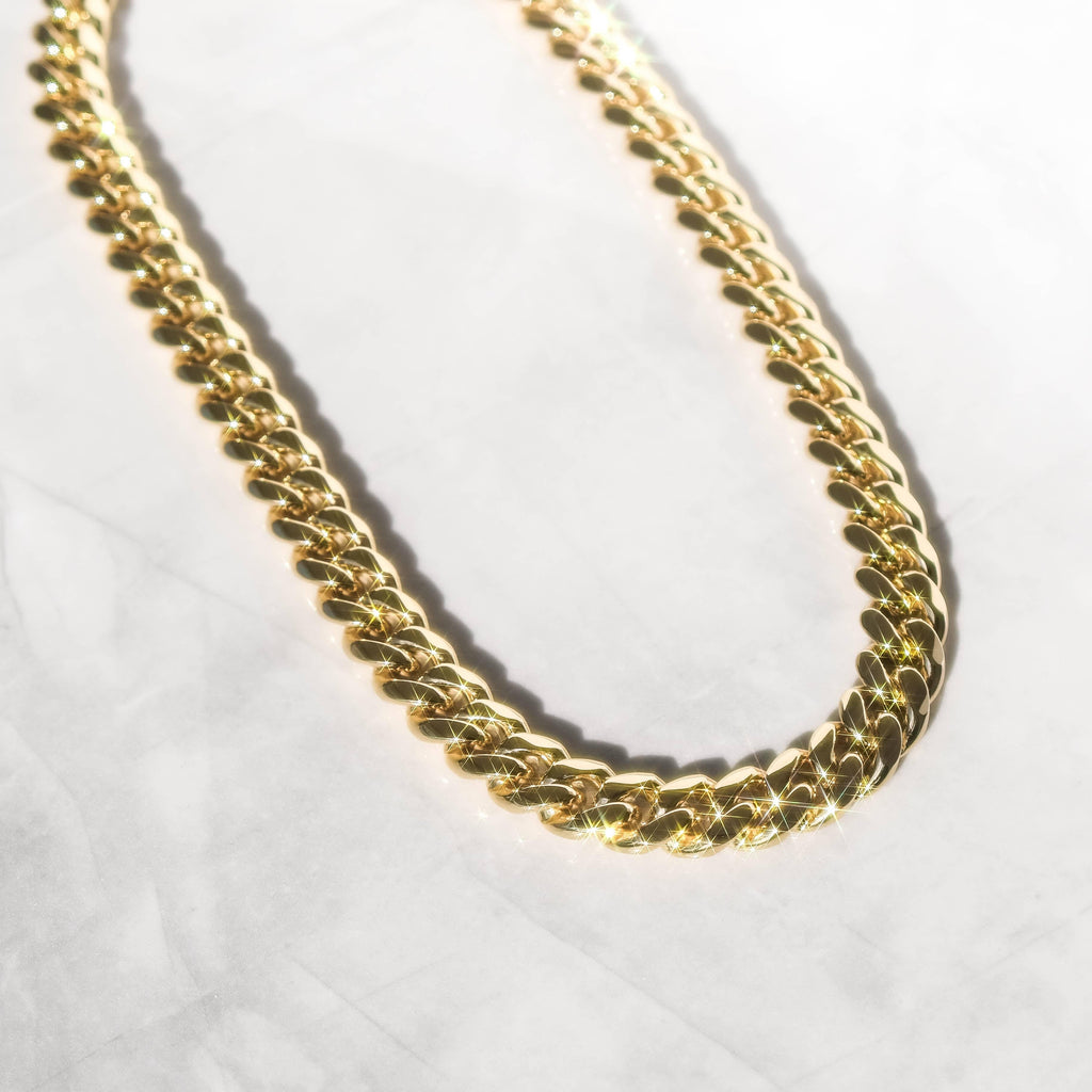 12mm Cuban Link Chain Gold