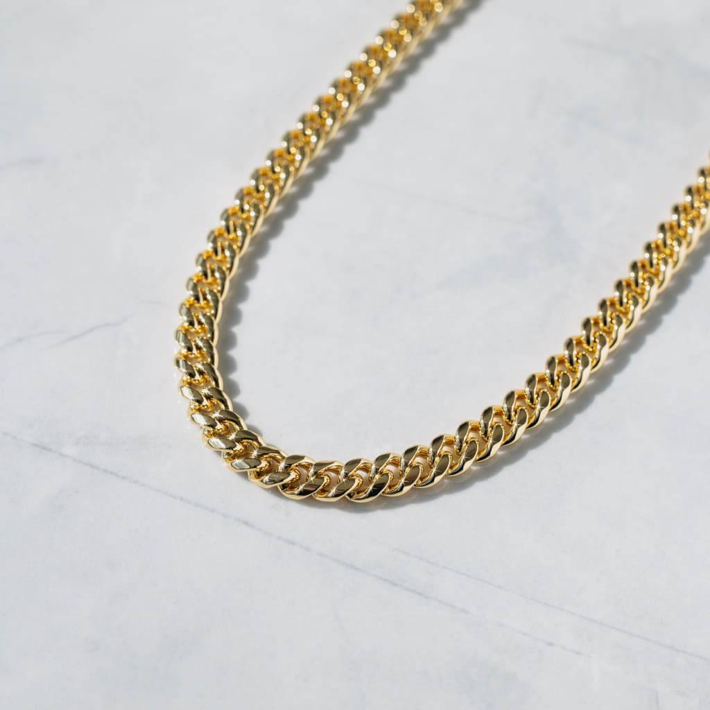 8mm Cuban Link Chain Gold