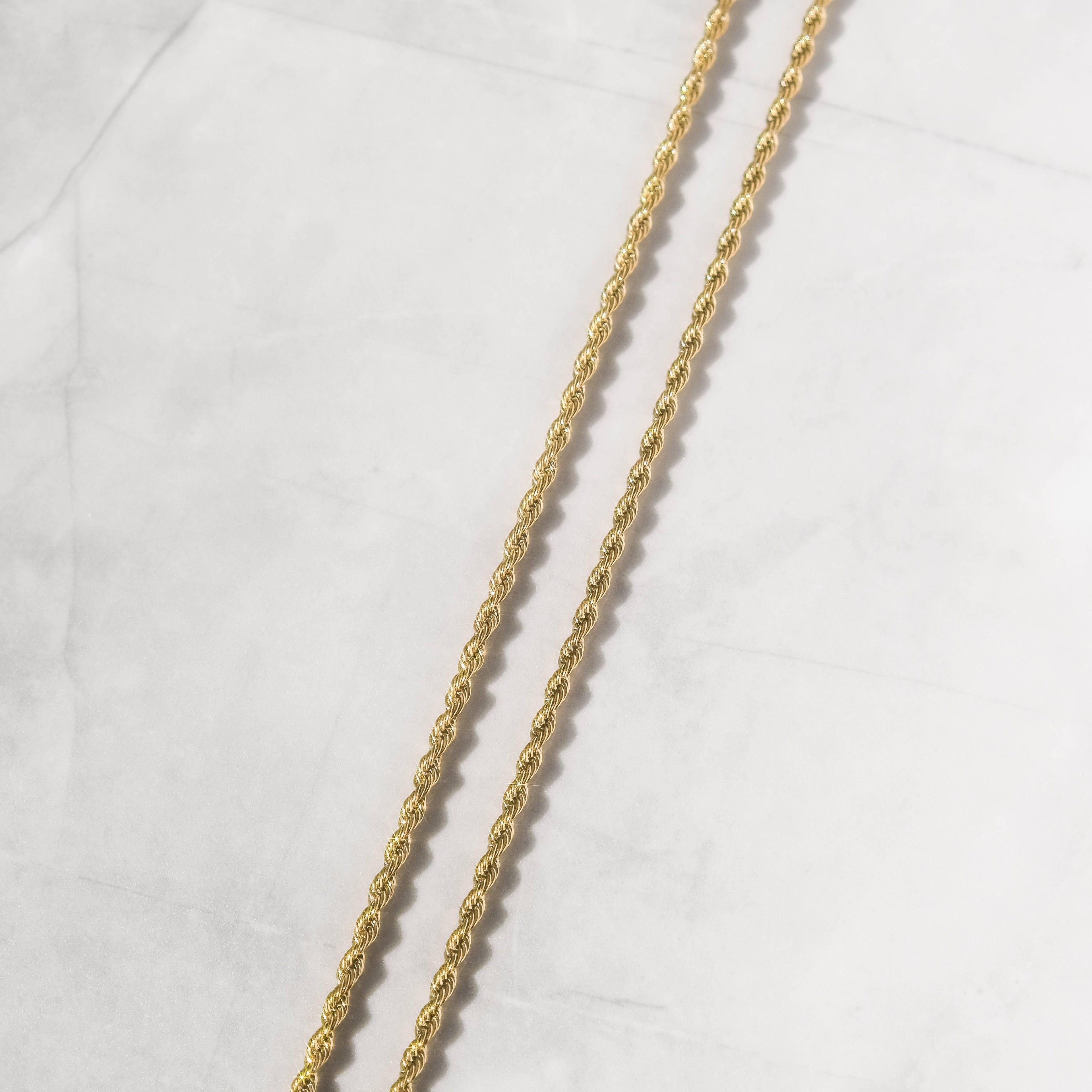 3mm Rope Chain Gold