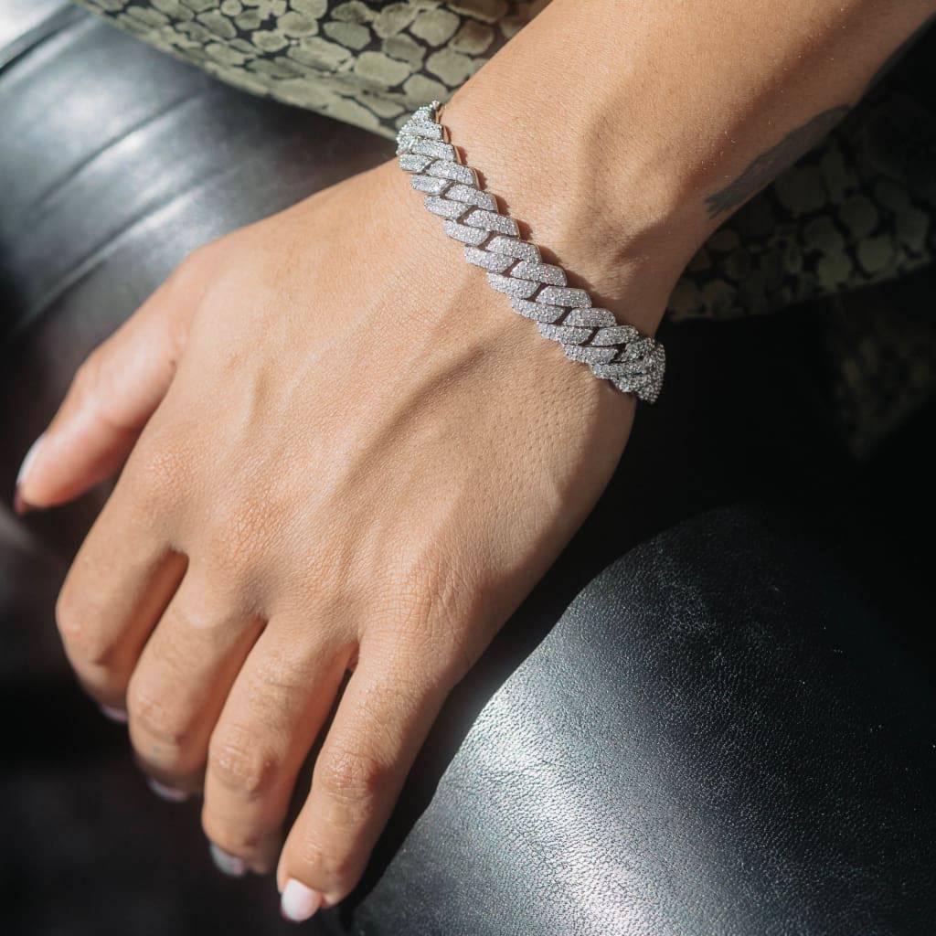 12mm Prong Cuban Bracelet