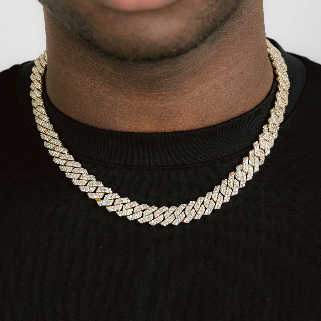 12mm Prong Cuban Chain Gold