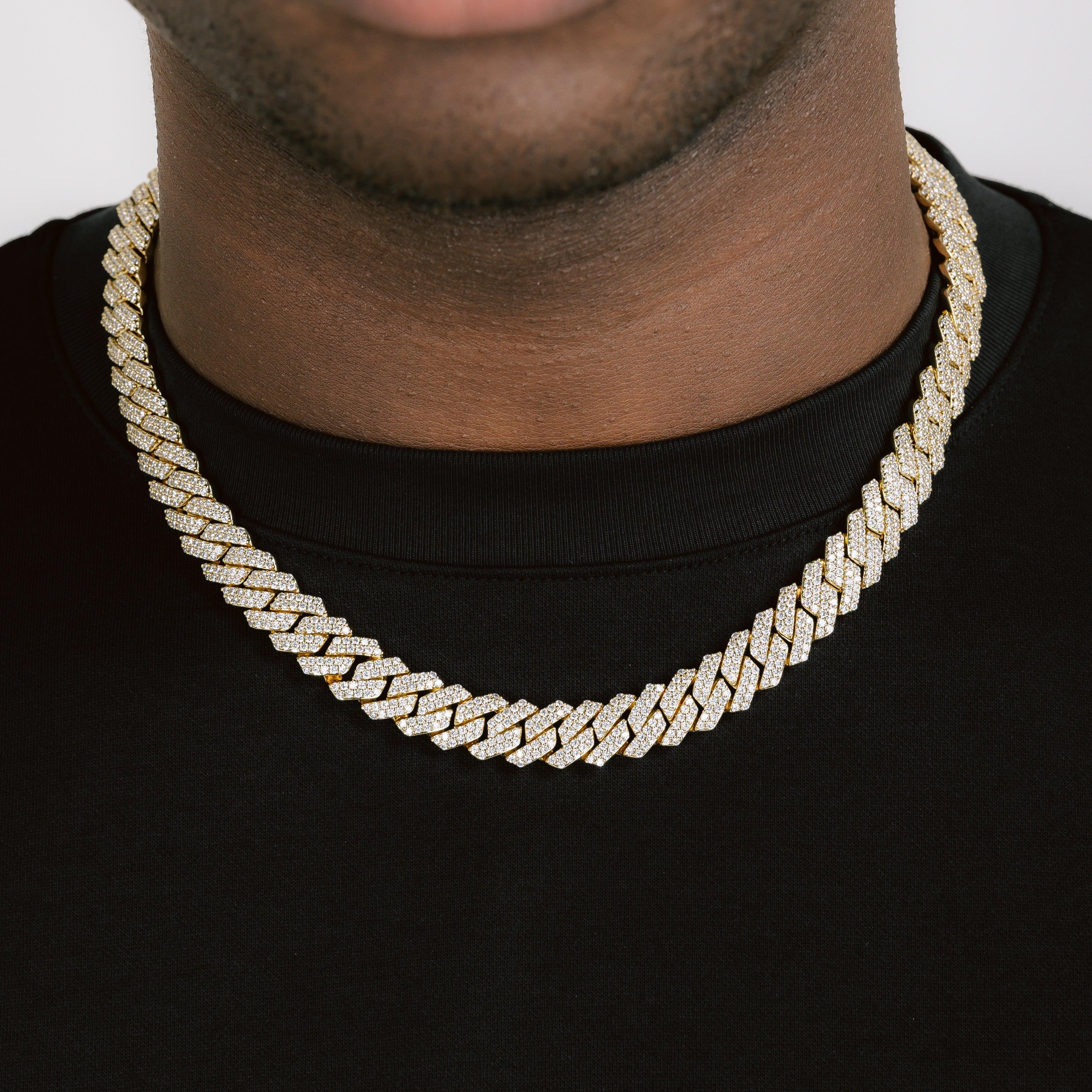 12mm Prong Cuban Chain Gold