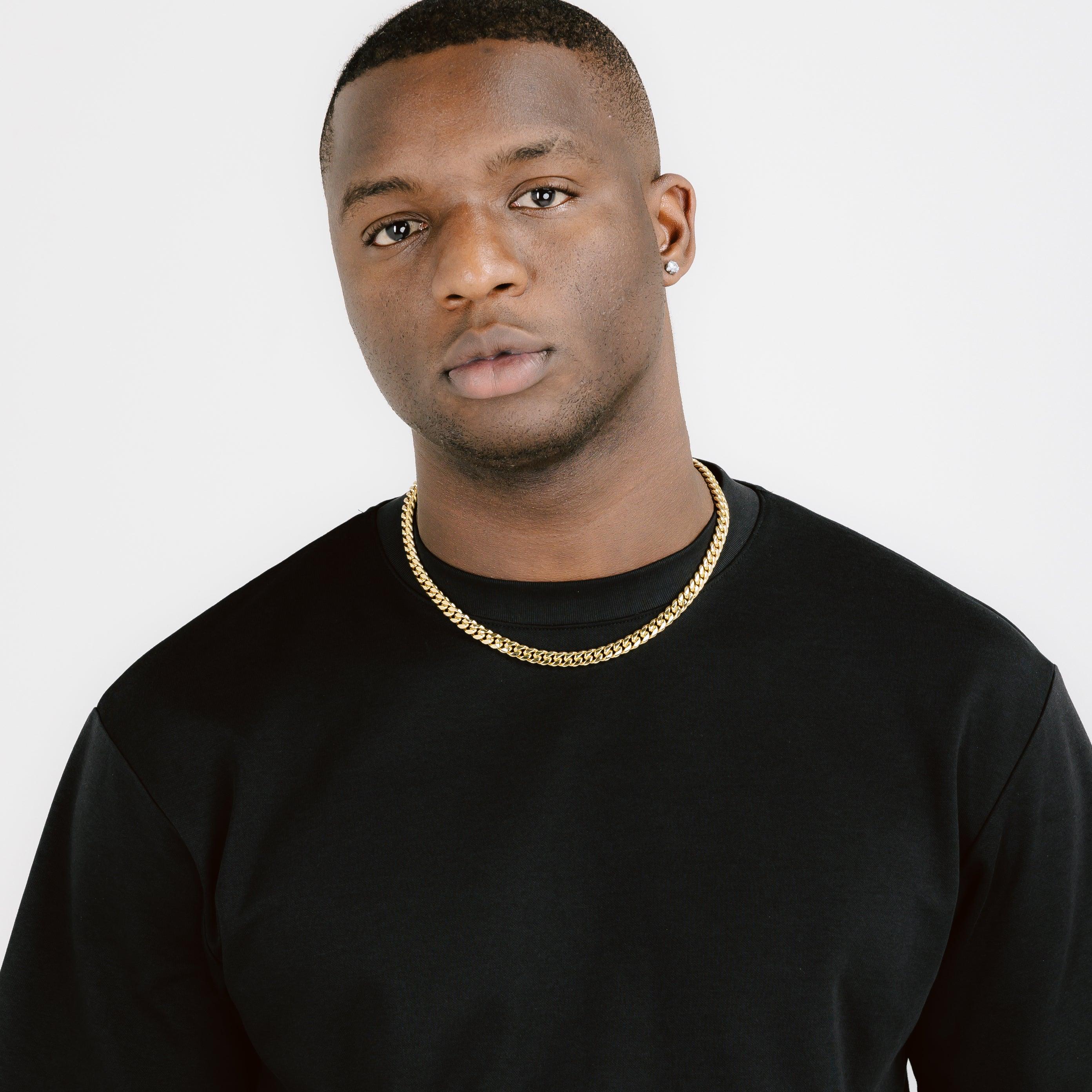 8mm Cuban Link Chain Gold