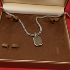 Red Gem Pendant with Iced Cuban Link Chain – Statement Necklace Set