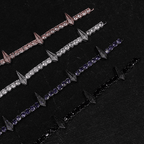 [LUMI47] Black Panther Tennis Bracelet, AAAAA+ Premium CZ Iced out Bracelet (Multi Color Available), Ideal Gift option