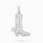 Iced Cowboy Boot Pendant