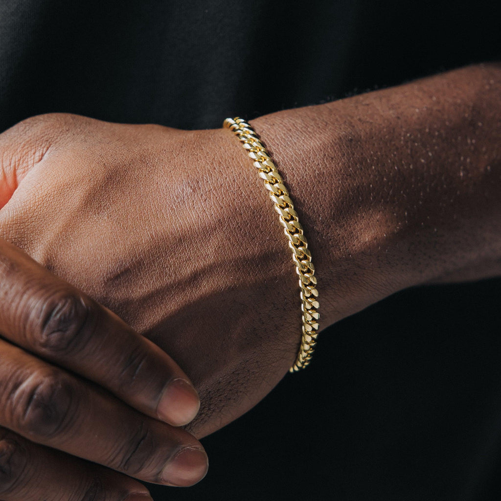 6mm Cuban Link Bracelet Gold