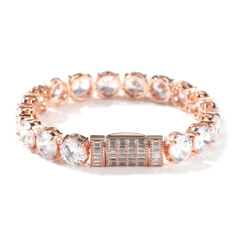 10mm Hip-Hop 5A Zircon Tennis Chain — Premium Short Choker Necklace