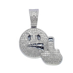 Hip-Hop Pendant Cuban Chain / Iced-Out Pendant Necklace for Men / American-Style Diamond Hiphop Rapper Full-Diamond Accessory