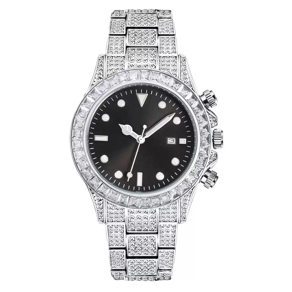 Niche High-End Luxury Luminous Waterproof Quartz Watch / Dazzling Full Diamond / Hip-Hop Starry Sky Men's Watch