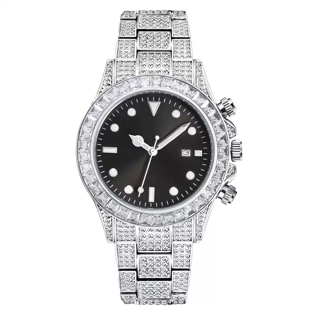 Niche High-End Luxury Luminous Waterproof Quartz Watch / Dazzling Full Diamond / Hip-Hop Starry Sky Men's Watch