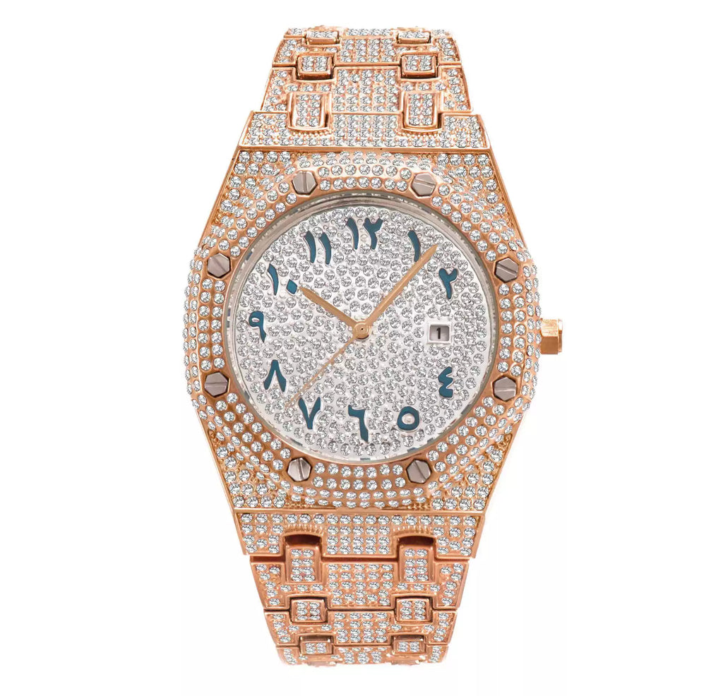 European-American Hip-Hop / Wristwatch / Nightclub / Shiny / Light Luxury / Trendy / High-End Fully-Iced Men’s Watch