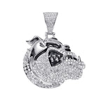 Hip-Hop Pendant Cuban Chain / Iced-Out Pendant Necklace for Men / American-Style Diamond Hiphop Rapper Full-Diamond Accessory