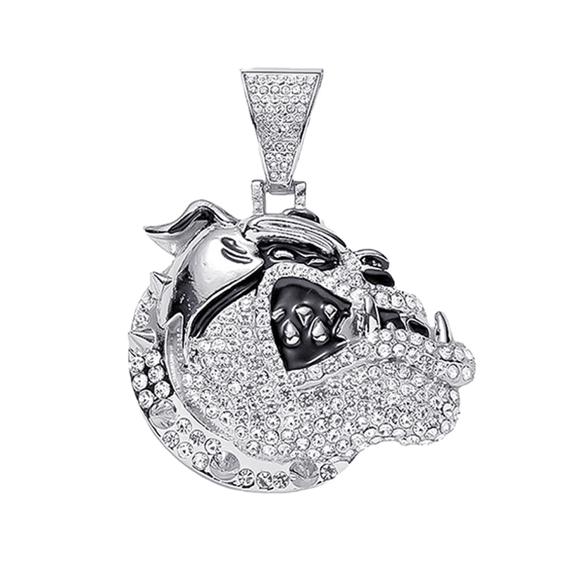 Hip-Hop Pendant Cuban Chain / Iced-Out Pendant Necklace for Men / American-Style Diamond Hiphop Rapper Full-Diamond Accessory
